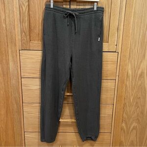 Mate the Label Men’s Organic Waffle Sweatpants Green Size Large NWT Lounge
